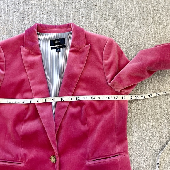 J Crew Pink Velvet Parke Blazer - Picture 12 of 13